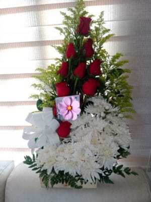 Espiral x 10 rosas y margaritas R 27